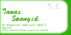 tamas spanyik business card